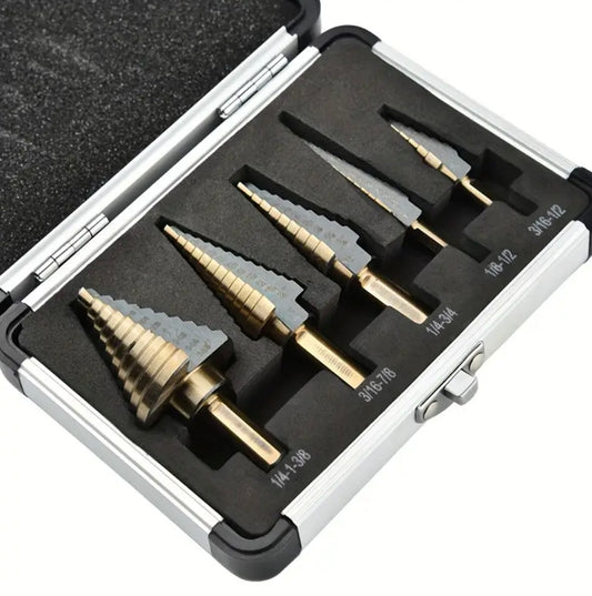 Step drill bit set